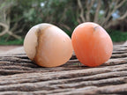 Polished Orange Twist Calcite Galets x 20 From Maevantanana, Madagascar - Toprock Gemstones and Minerals 