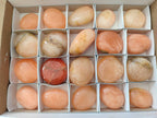 Polished Orange Twist Calcite Galets x 20 From Maevantanana, Madagascar - Toprock Gemstones and Minerals 