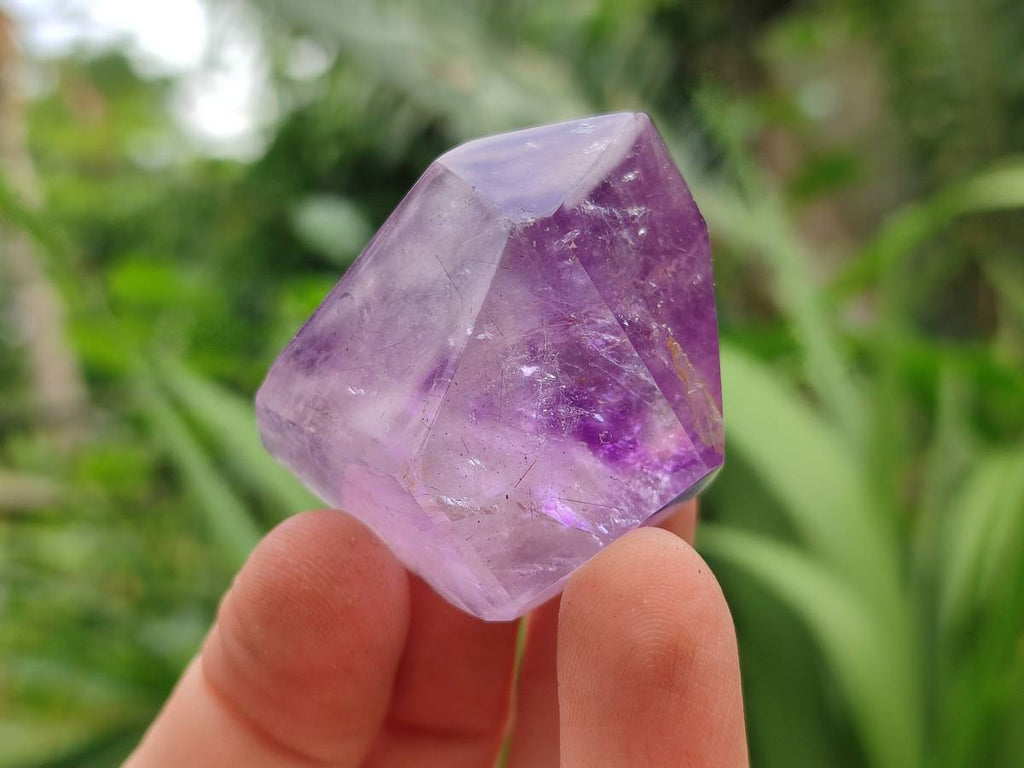 Polished Window Amethyst Crystals x 12 From Akansobe, Madagascar - Toprock Gemstones and Minerals 