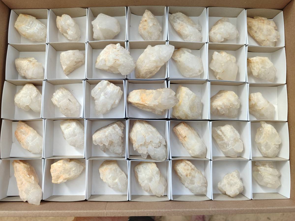 Natural Cascading Candle Quartz Crystals x 35 From Antsirabe, Madagascar