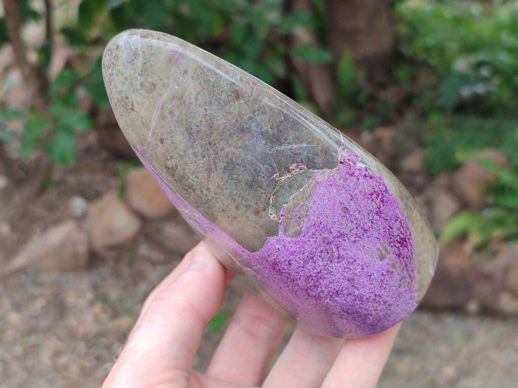 Polished Stichtite Standing Free Forms x 2 From Barberton, South Africa