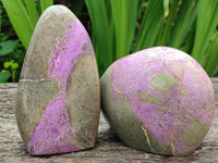 Polished Stichtite Standing Free Forms x 2 From Barberton, South Africa