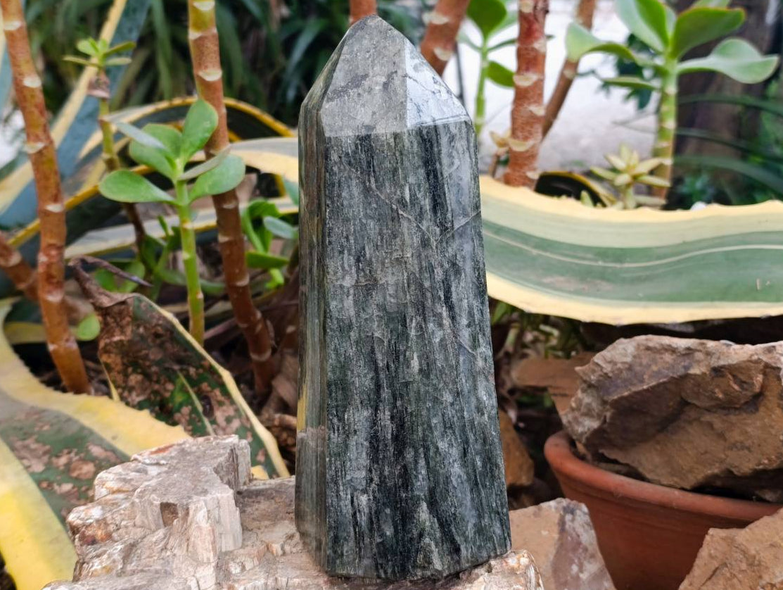 Polished Large Fuchsite Quartz Tower x 1 From Andakatany, Madagascar