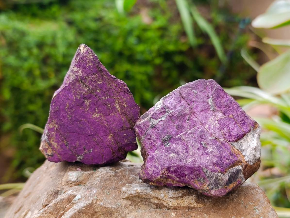 Natural Metallic Purpurite Specimens x 11 From Erongo, Namibia