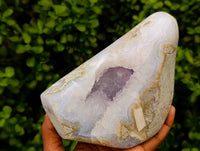 Polished Blue Lace Agate Standing Free Form x 1 From Nsanje, Malawi