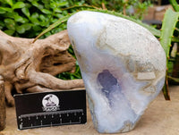 Polished Blue Lace Agate Standing Free Form x 1 From Nsanje, Malawi