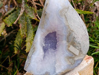 Polished Blue Lace Agate Standing Free Form x 1 From Nsanje, Malawi