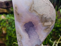 Polished Blue Lace Agate Standing Free Form x 1 From Nsanje, Malawi