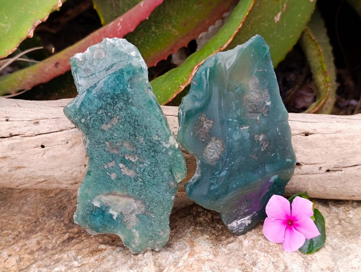 Polished On One Side Mtorolite Plates x 7 From Mutorashanga, Zimbabwe