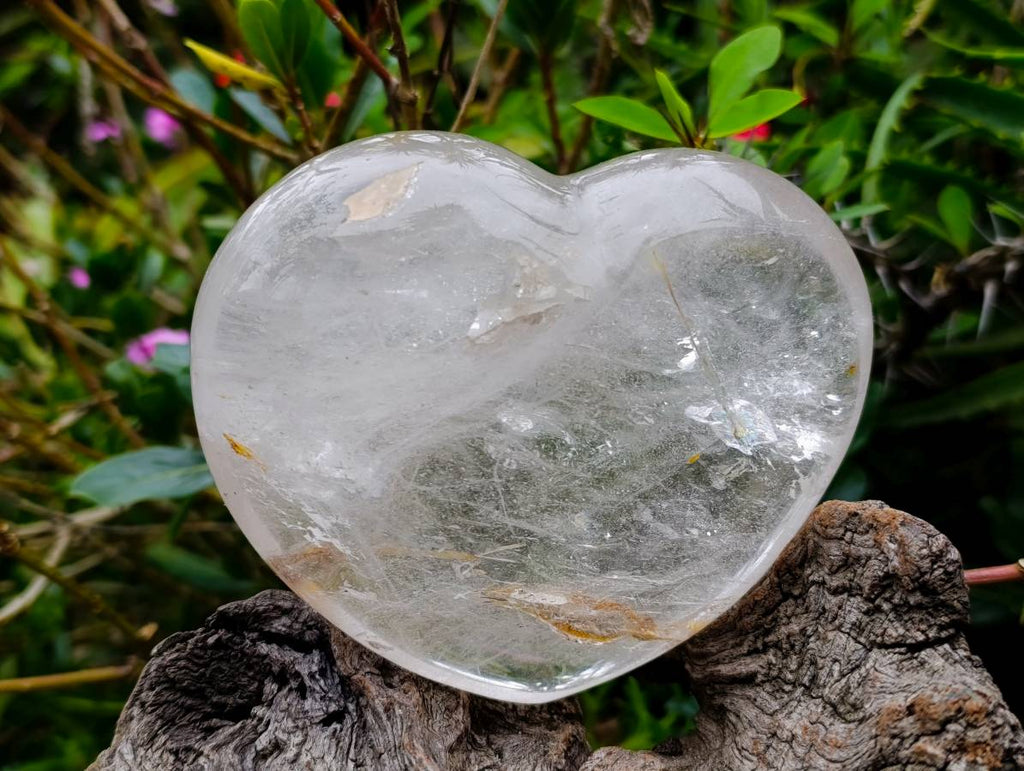 Polished Clear Quartz Heart x 1 From Madagascar