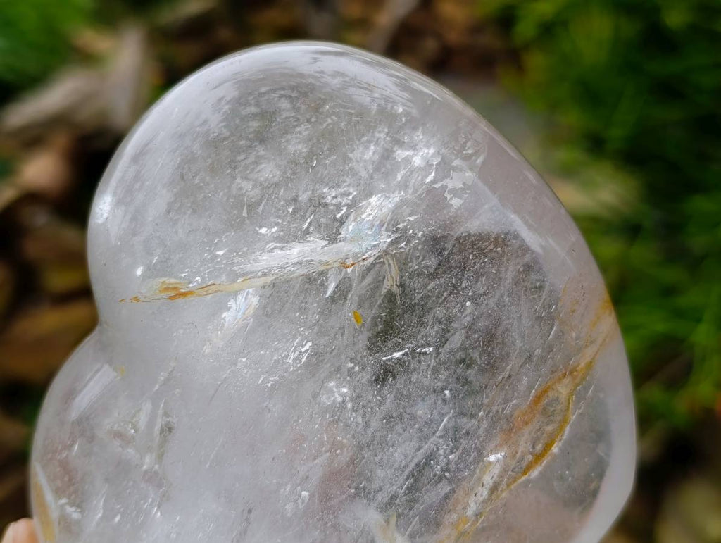 Polished Clear Quartz Heart x 1 From Madagascar