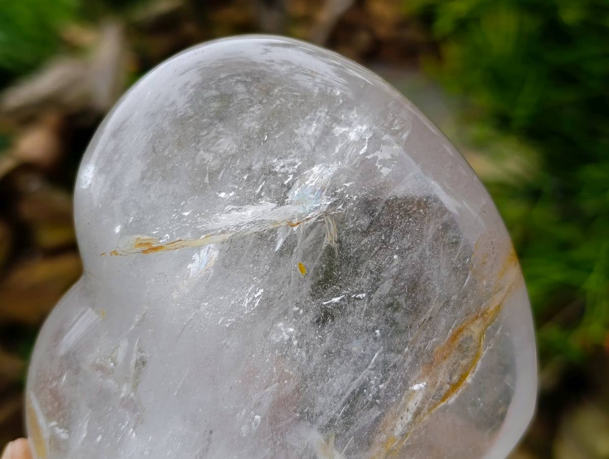 Polished Clear Quartz Heart x 1 From Madagascar