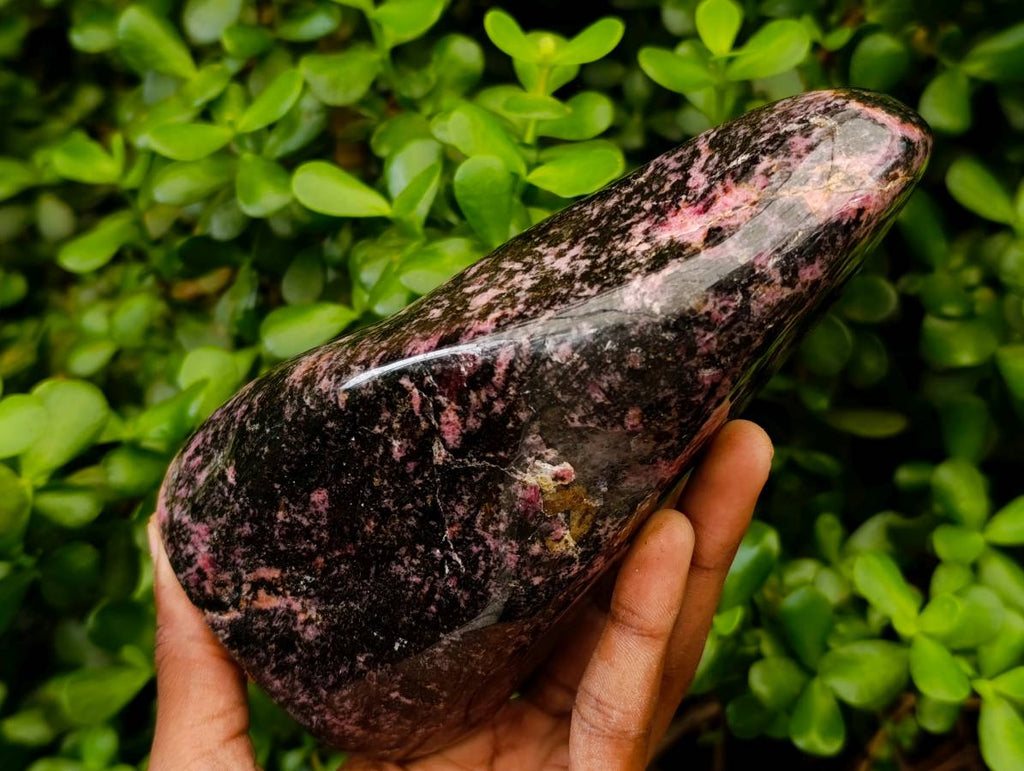 Polished Rhodonite Standing Free Form x 1 From Ambindavato, Madagascar
