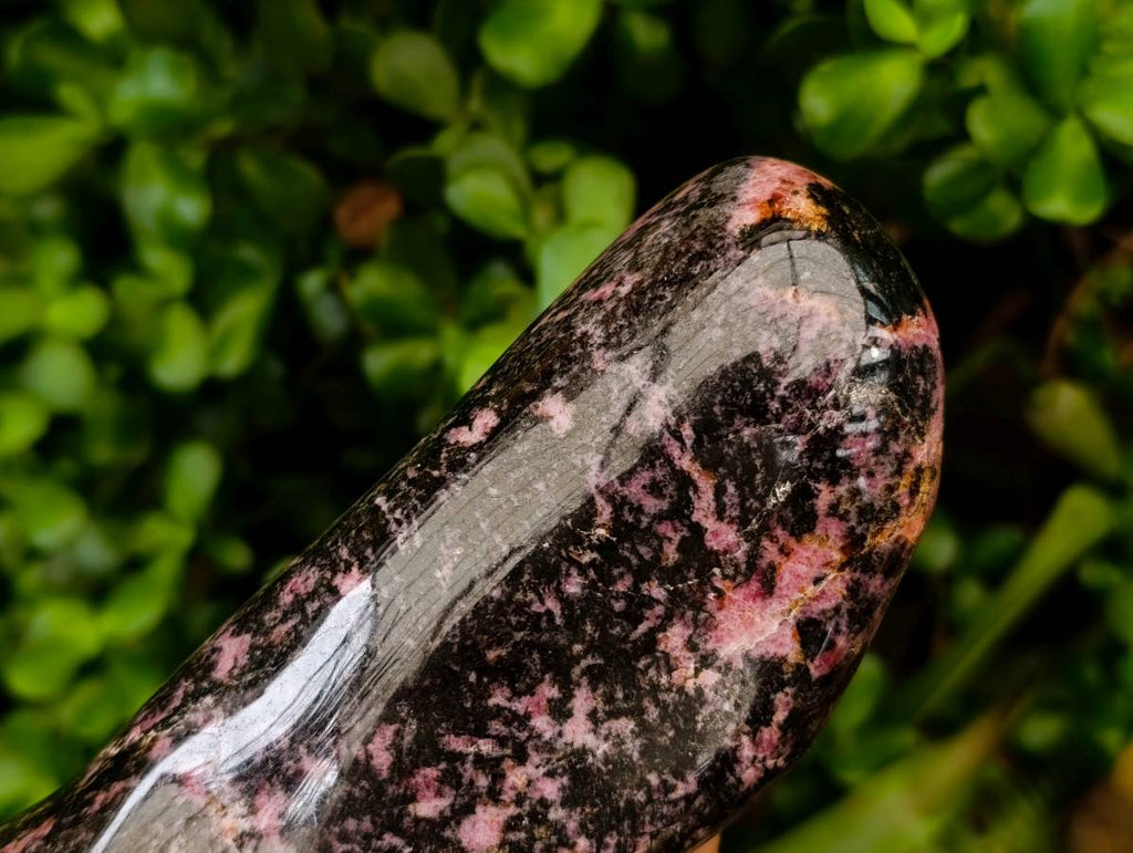 Polished Rhodonite Standing Free Form x 1 From Ambindavato, Madagascar