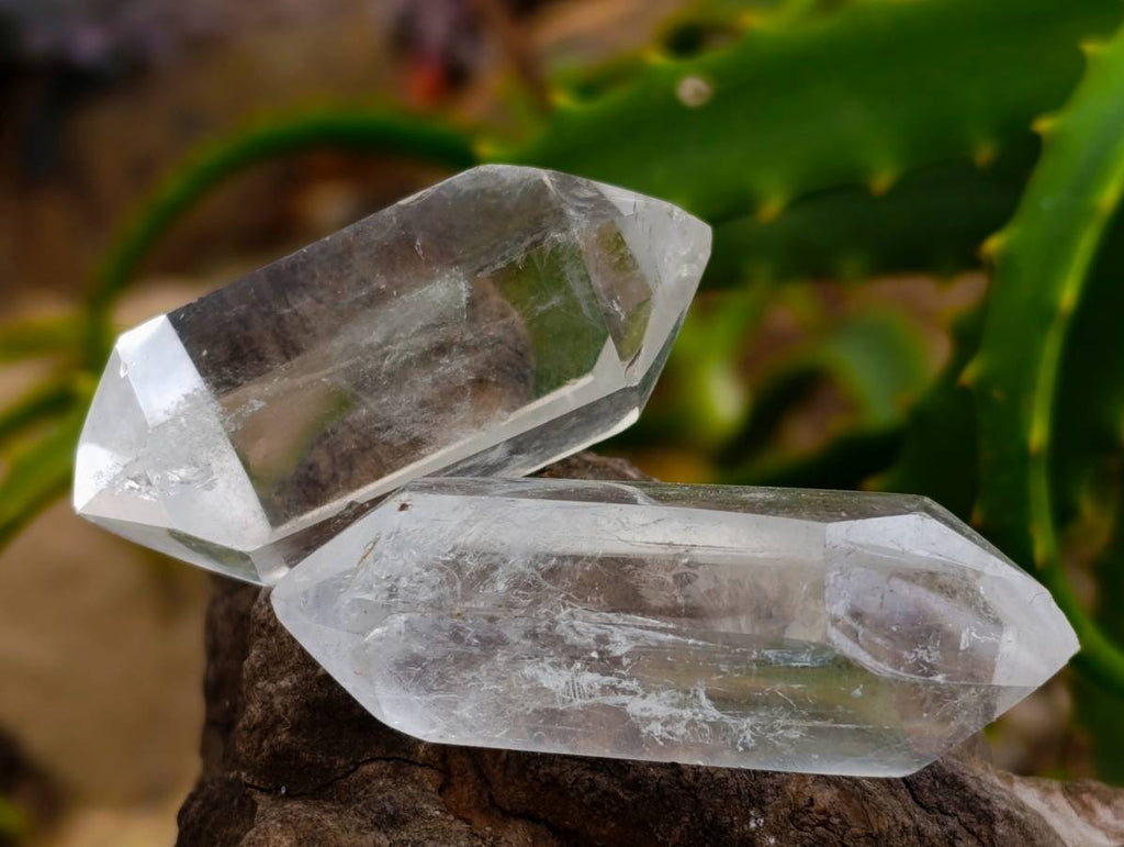 Polished Double Terminated Clear Quartz Crystals x 35 From Madagascar - Toprock Gemstones and Minerals 