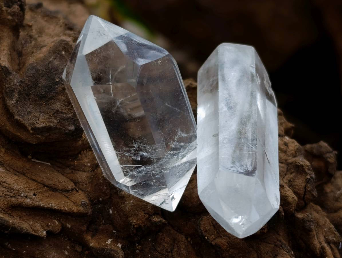 Polished Double Terminated Clear Quartz Crystals x 35 From Madagascar