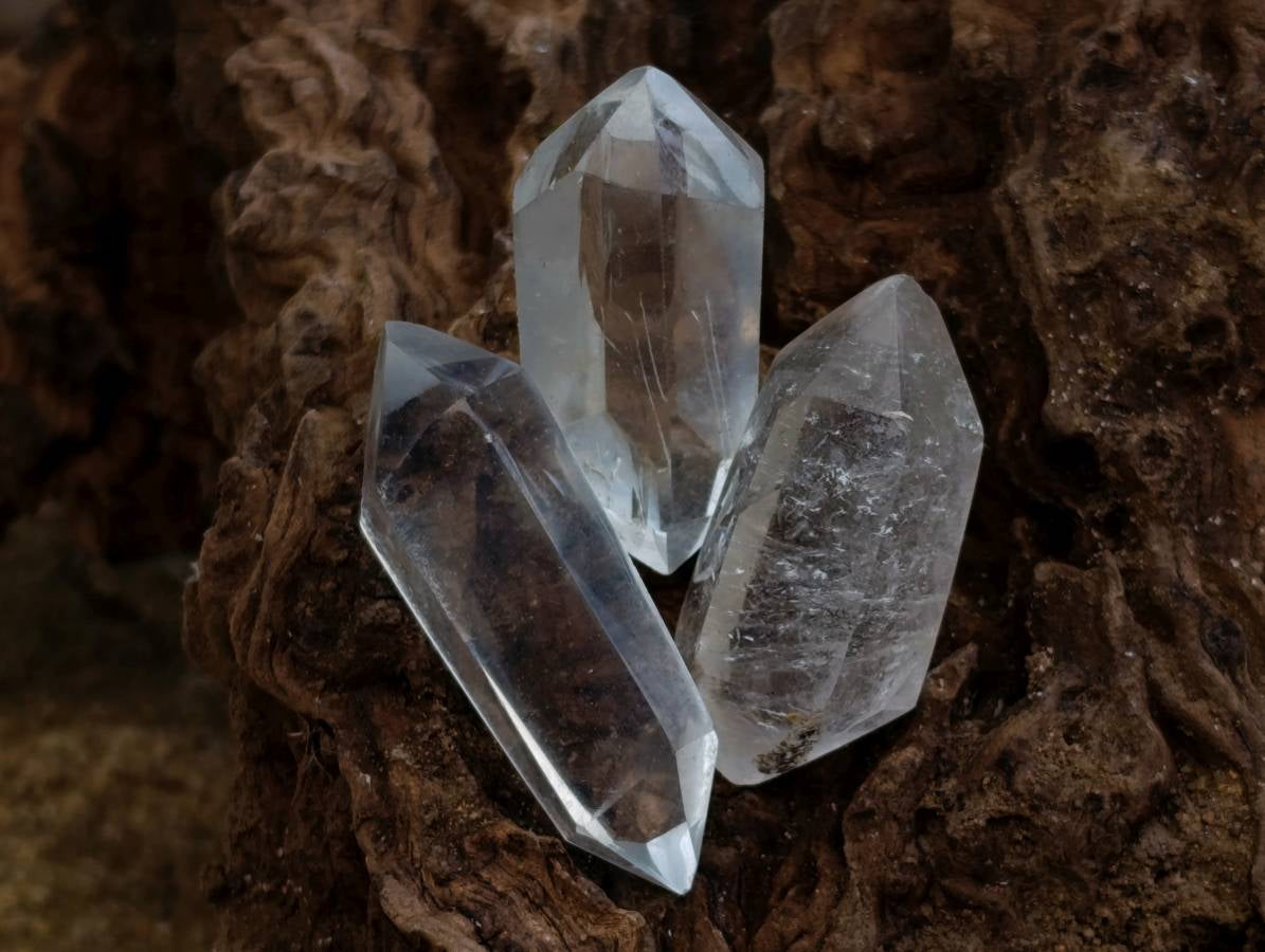 Polished Double Terminated Clear Quartz Crystals x 35 From Madagascar - Toprock Gemstones and Minerals 