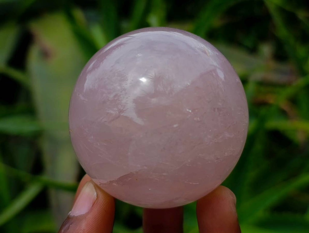 Polished Rose Quartz Spheres x 6 From Madagascar