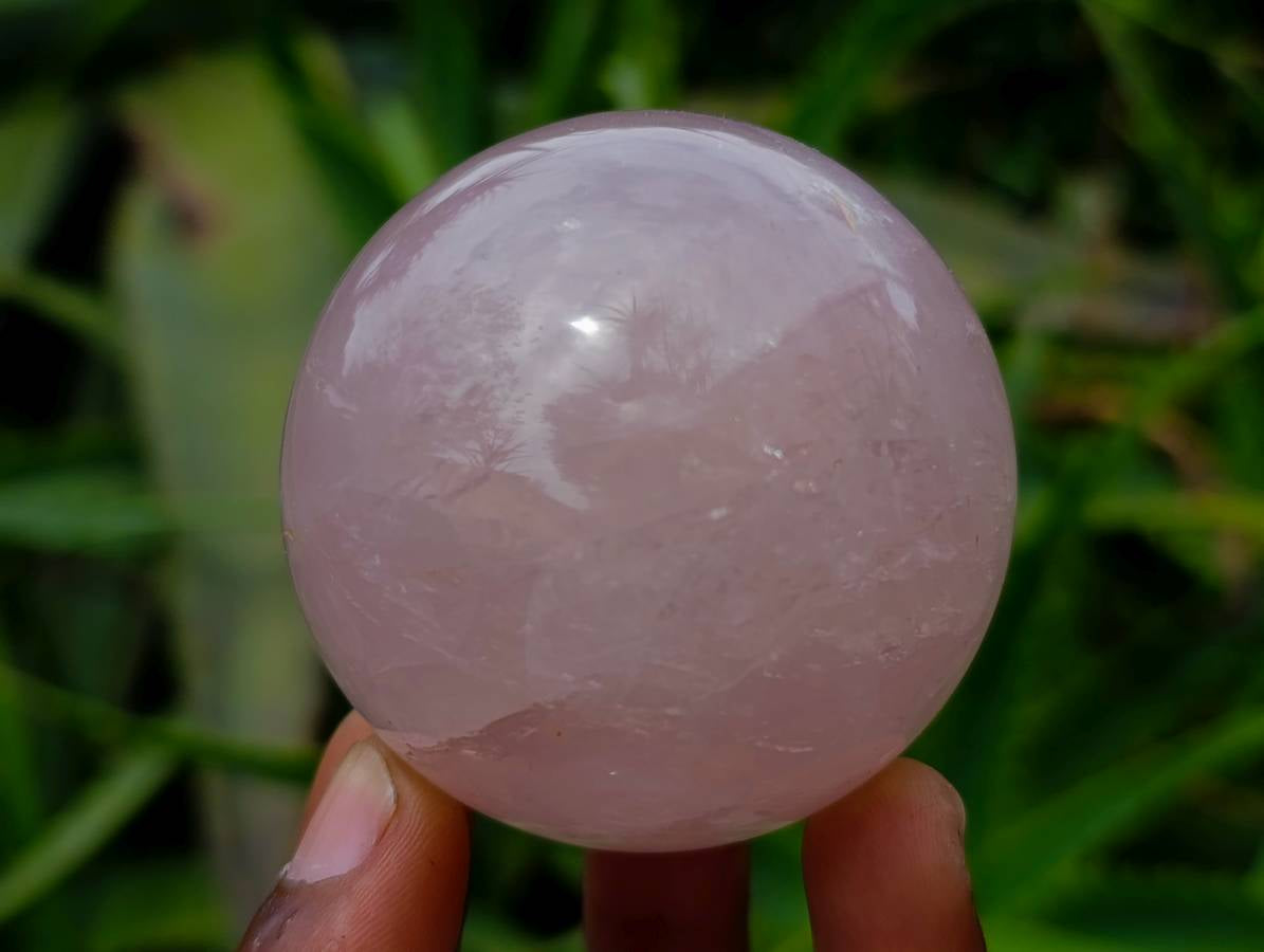 Polished Rose Quartz Spheres x 6 From Madagascar