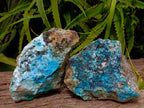 Natural Drusy Coated Chrysocolla Specimens x 2 From Likasi, Congo