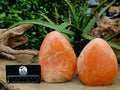 Polished Orange Twist Calcite Standing Free Forms x 2 From Maevantanana, Madagascar