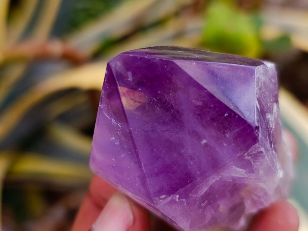 Polished Jacaranda Amethyst Quartz Crystals x 12 From Mumbwa, Zambia - Toprock Gemstones and Minerals 