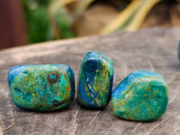 Polished Azurite And Flower Banded Malachite Free Forms x 70 From Congo