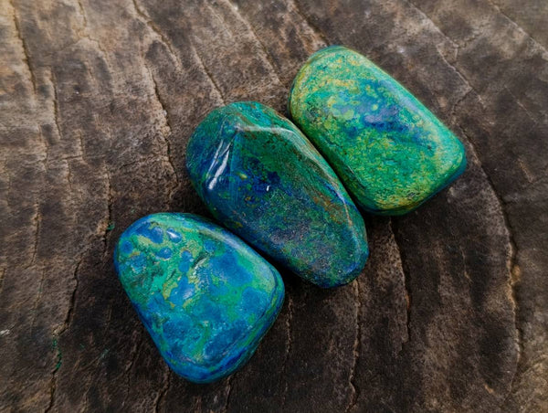 Polished Azurite And Flower Banded Malachite Free Forms x 70 From Congo