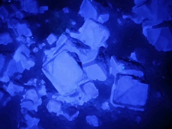 Natural Cubic Watermelon Fluorite Specimens x 4 From Uis, Namibia