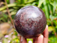 Polished Garnet Spheres x 2 From Mahajanga, Madagascar