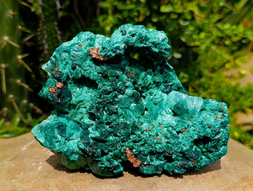 Natural Silky Malachite Specimens x 2 From Kasompe, Congo