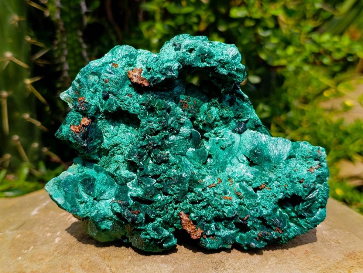 Natural Silky Malachite Specimens x 2 From Kasompe, Congo
