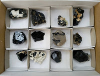 Natural Schorl Black Tourmaline Specimens x 12 From Erongo, Namibia