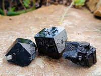Natural Schorl Black Tourmaline Specimens x 12 From Erongo, Namibia