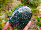 Polished Emerald Mica 'Mutokolite' Standing Free Forms x 3 From Mutoko, Zimbabwe