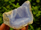 Natural Blue Lace Agate Geode Specimens x 12 From Nsanje, Malawi