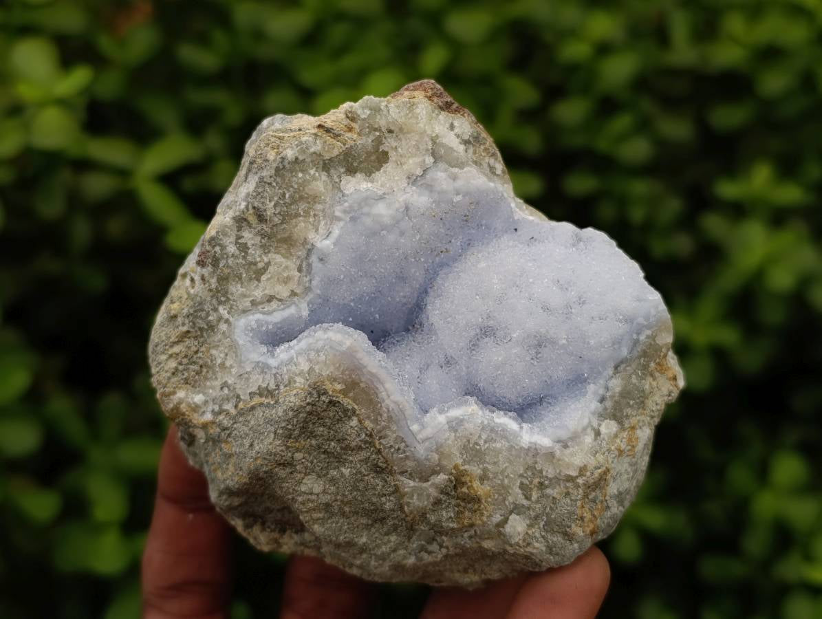 Natural Blue Lace Agate Geode Specimens x 12 From Nsanje, Malawi