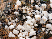 Natural Aegirine, Smokey Quartz, Zircon, Orthoclase Clusters x 6 From Zomba Mountain, Malawi