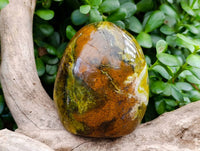 Polished Green Opal Standing Free Forms x 3 From Betroka, Madagascar