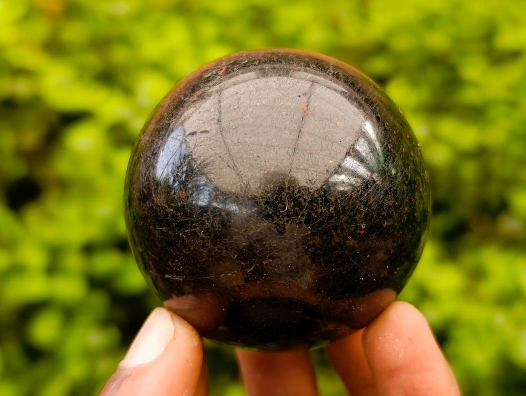 Polished Black Tourmaline Spheres x 6 From Madagascar