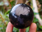 Polished Black Tourmaline Spheres x 6 From Madagascar