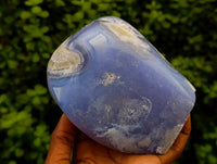 Polished Blue Lace Agate Standing Free Form x 1 From Nsanje, Malawi