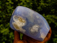 Polished Blue Lace Agate Standing Free Form x 1 From Nsanje, Malawi