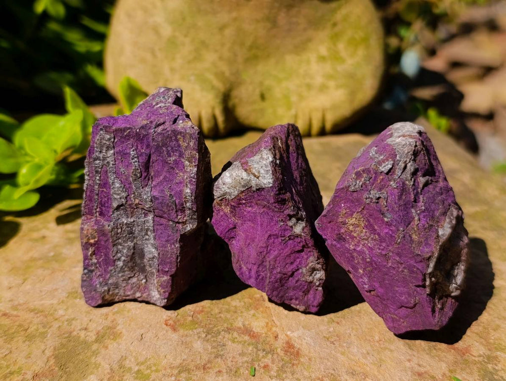 Natural Metallic Purpurite Specimens x 12 From Erongo, Namibia