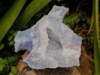 Natural Etched Blue Chalcedony Geodes x 3 From Nsanje, Malawi