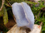 Natural Etched Blue Chalcedony Geodes x 3 From Nsanje, Malawi