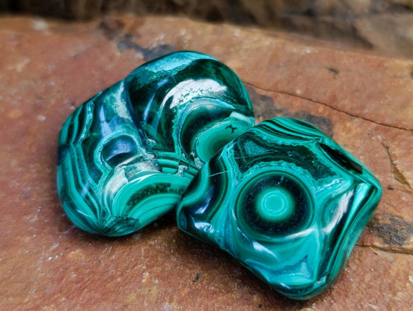 Polished Malacolla Free Forms x 35 From Kulukuluku, Congo