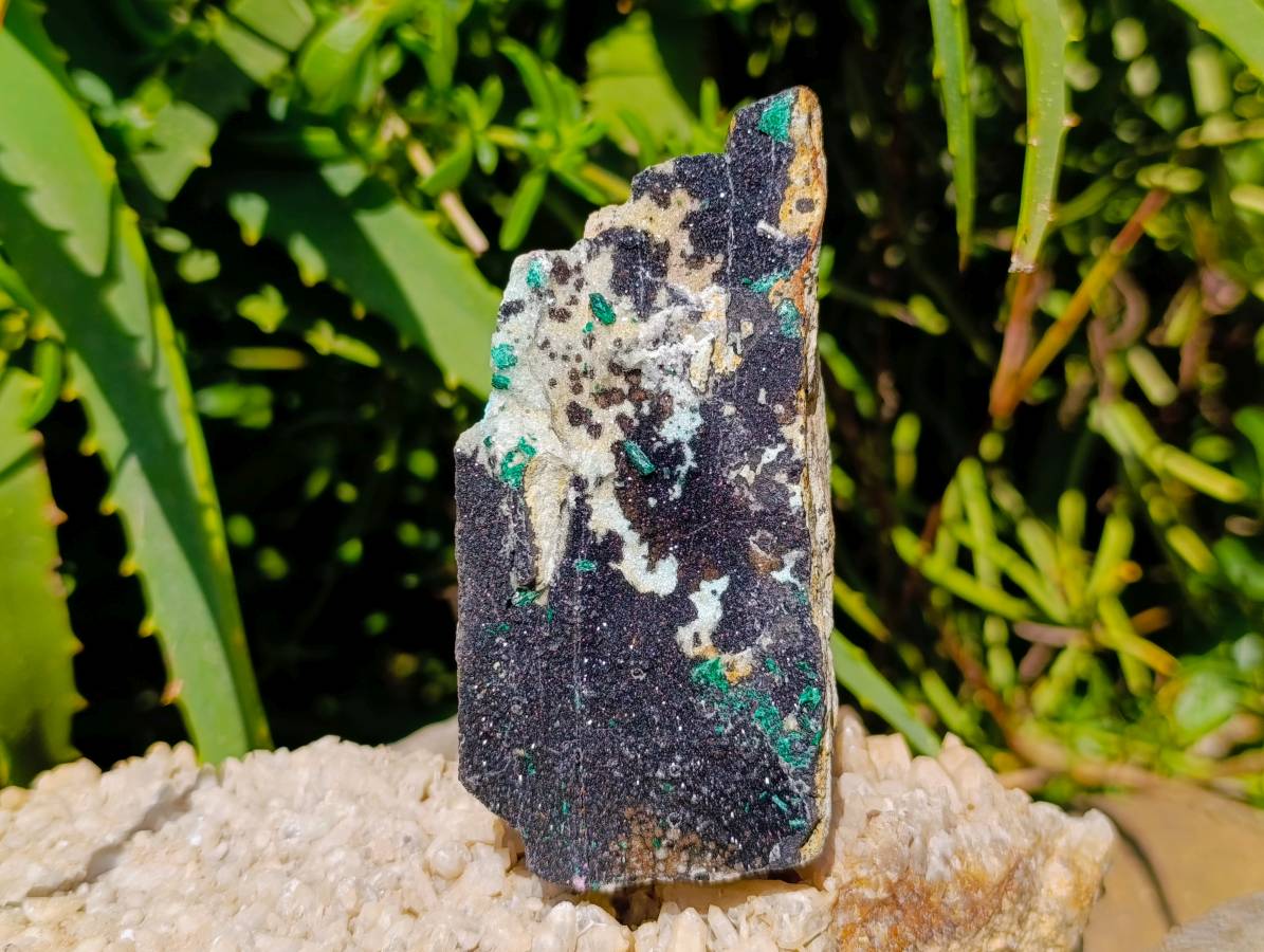 Natural Drusy Coated Malachite And Chrysocolla Specimens x 3 From Likasi, Congo