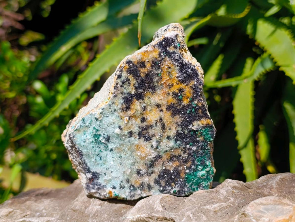 Natural Drusy Coated Malachite And Chrysocolla Specimens x 3 From Likasi, Congo