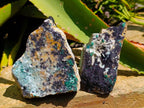 Natural Drusy Coated Malachite And Chrysocolla Specimens x 3 From Likasi, Congo